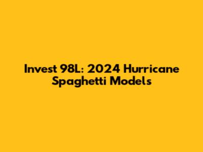 Invest 98L: 2024 Hurricane Spaghetti Models