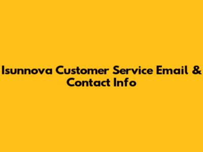 Isunnova Customer Service Email & Contact Info