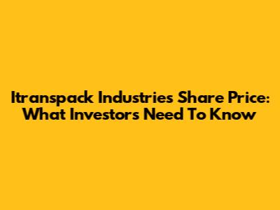 Itranspack Industries Share Price: What Investors Need To Know