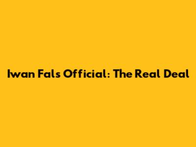 Iwan Fals Official: The Real Deal