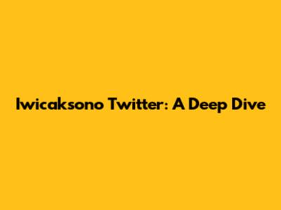 Iwicaksono Twitter: A Deep Dive