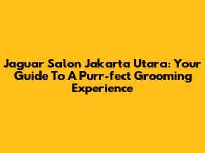 Jaguar Salon Jakarta Utara: Your Guide To A Purr-fect Grooming Experience