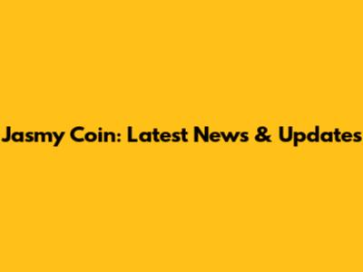 Jasmy Coin: Latest News & Updates