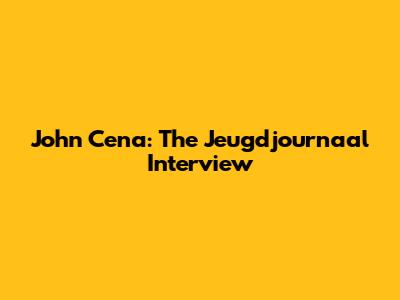 John Cena: The Jeugdjournaal Interview