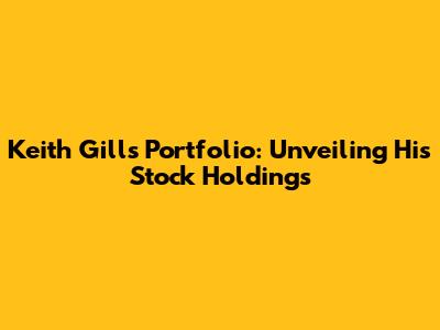 Keith Gill's Portfolio: Unveiling His Stock Holdings