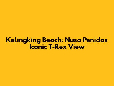 Kelingking Beach: Nusa Penida's Iconic T-Rex View