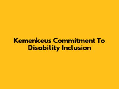 Kemenkeu's Commitment To Disability Inclusion