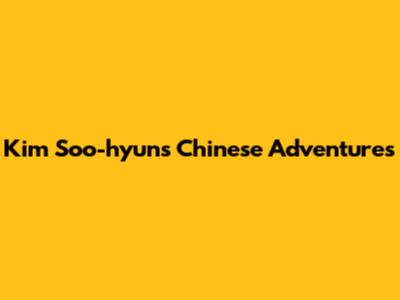 Kim Soo-hyun's Chinese Adventures