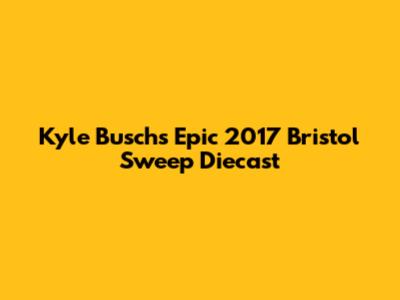 Kyle Busch's Epic 2017 Bristol Sweep Diecast