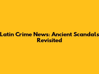 Latin Crime News: Ancient Scandals Revisited