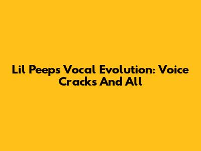 Lil Peep's Vocal Evolution: Voice Cracks And All