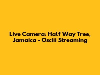 Live Camera: Half Way Tree, Jamaica - Osciii Streaming