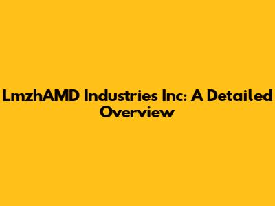 LmzhAMD Industries Inc: A Detailed Overview