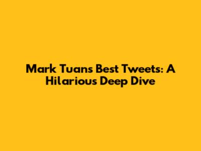 Mark Tuan's Best Tweets: A Hilarious Deep Dive