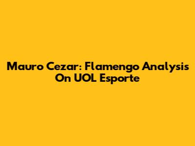Mauro Cezar: Flamengo Analysis On UOL Esporte