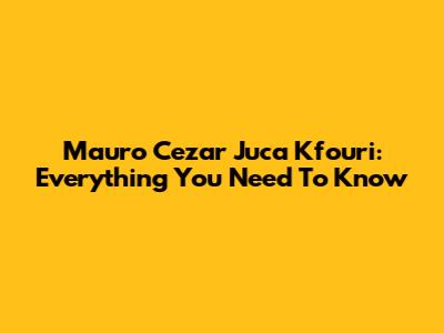 Mauro Cezar Juca Kfouri: Everything You Need To Know