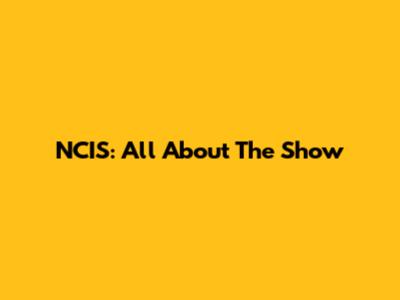 NCIS: All About The Show