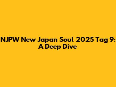 NJPW New Japan Soul 2025 Tag 9: A Deep Dive