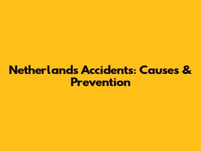 Netherlands Accidents: Causes & Prevention