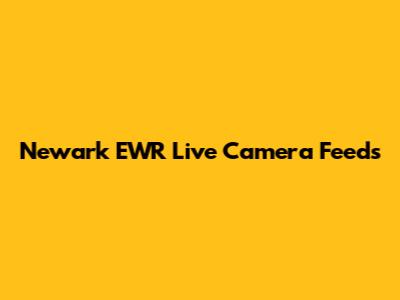 Newark EWR Live Camera Feeds