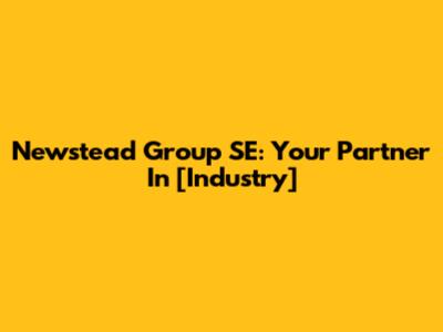 Newstead Group SE: Your Partner In [Industry]
