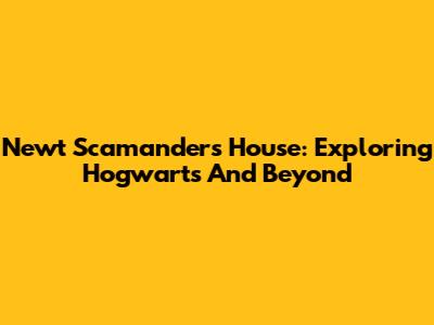 Newt Scamander's House: Exploring Hogwarts And Beyond