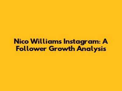 Nico Williams Instagram: A Follower Growth Analysis