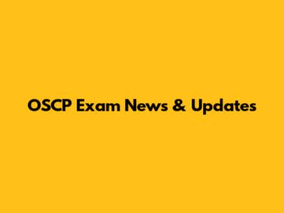 OSCP Exam News & Updates