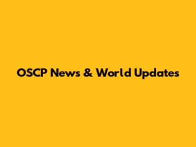 OSCP News & World Updates