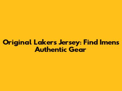 Original Lakers Jersey: Find Imen's Authentic Gear