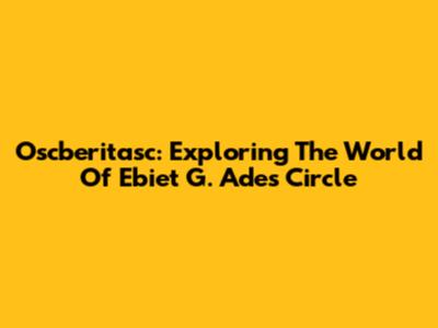Oscberitasc: Exploring The World Of Ebiet G. Ade's Circle
