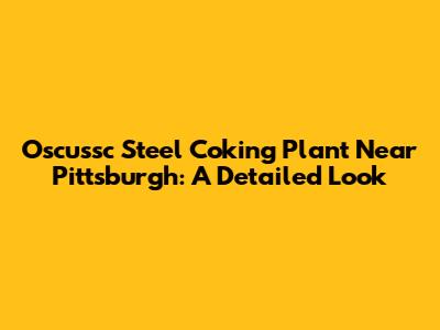 Oscussc Steel Coking Plant Near Pittsburgh: A Detailed Look