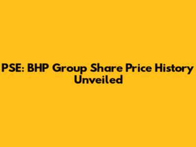 PSE: BHP Group Share Price History Unveiled