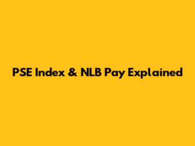 PSE Index & NLB Pay Explained