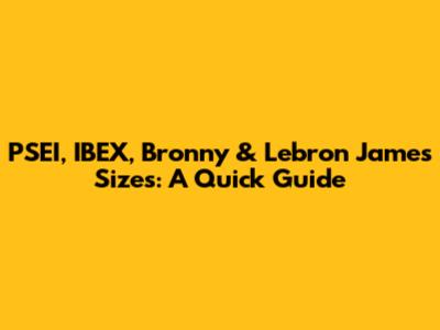 PSEI, IBEX, Bronny & Lebron James' Sizes: A Quick Guide