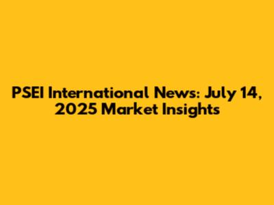 PSEI International News: July 14, 2025 Market Insights