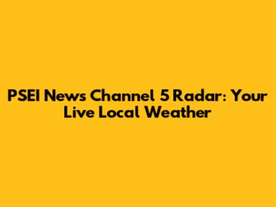 PSEI News Channel 5 Radar: Your Live Local Weather