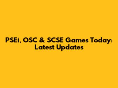 PSEi, OSC & SCSE Games Today: Latest Updates