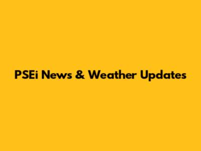 PSEi News & Weather Updates