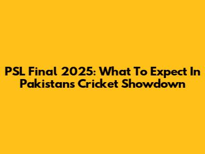 PSL Final 2025: What To Expect In Pakistan's Cricket Showdown