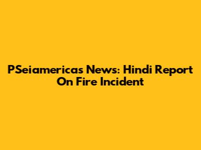 PSeiamericas News: Hindi Report On Fire Incident