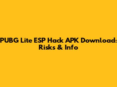 PUBG Lite ESP Hack APK Download: Risks & Info