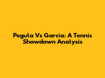 Pegula Vs Garcia: A Tennis Showdown Analysis