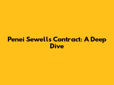 Penei Sewell's Contract: A Deep Dive