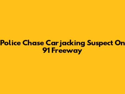 Police Chase Carjacking Suspect On 91 Freeway