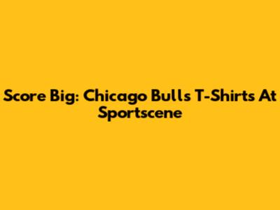 Score Big: Chicago Bulls T-Shirts At Sportscene