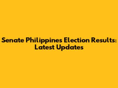 Senate Philippines Election Results: Latest Updates
