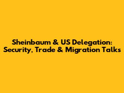 Sheinbaum & US Delegation: Security, Trade & Migration Talks