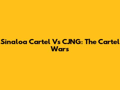 Sinaloa Cartel Vs CJNG: The Cartel Wars
