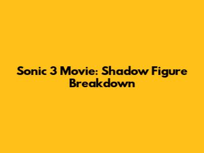 Sonic 3 Movie: Shadow Figure Breakdown